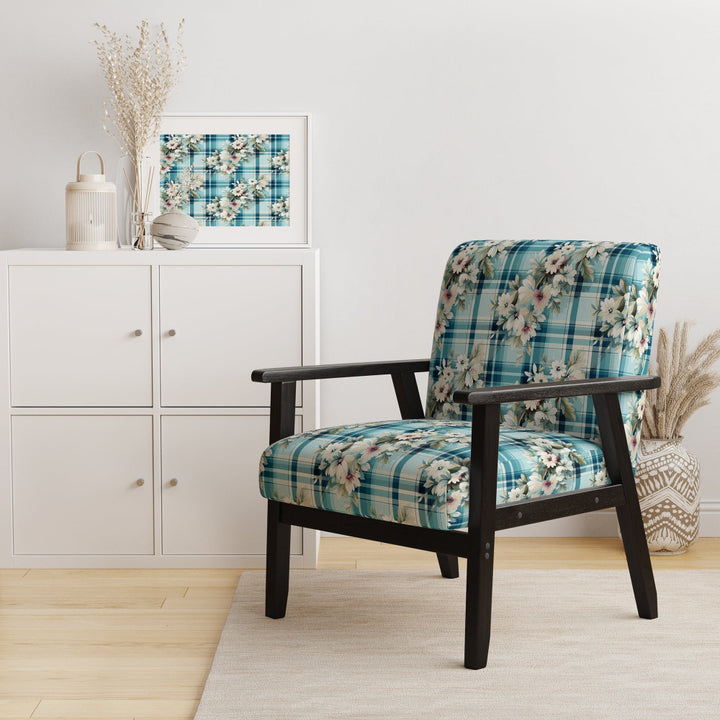 Coastal Comfort Paisley Pattern - Glam Accent Slipper Chair