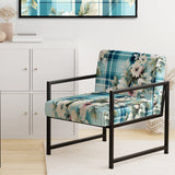 Coastal Comfort Paisley Pattern - Glam Accent Slipper Chair