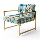 Coastal Comfort Paisley Pattern - Glam Accent Slipper Chair