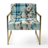 Coastal Comfort Paisley Pattern - Glam Accent Slipper Chair