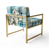 Coastal Comfort Paisley Pattern - Glam Accent Slipper Chair