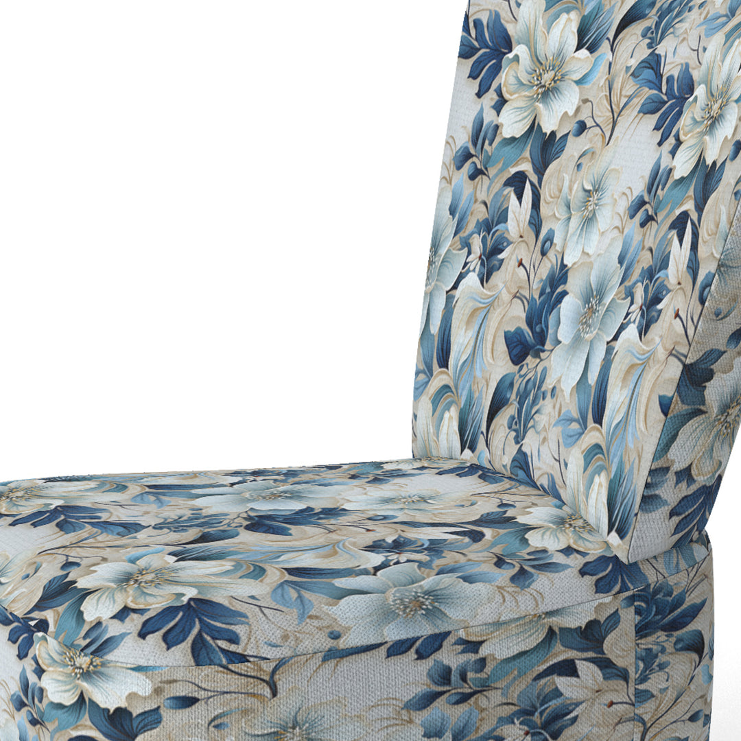 Coastal Retreat Paisley Pattern - Upholstered Glam Accent Chairs