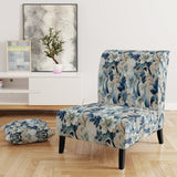 Coastal Retreat Paisley Pattern - Upholstered Glam Accent Chairs