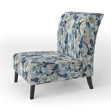 Coastal Retreat Paisley Pattern - Upholstered Glam Accent Chairs