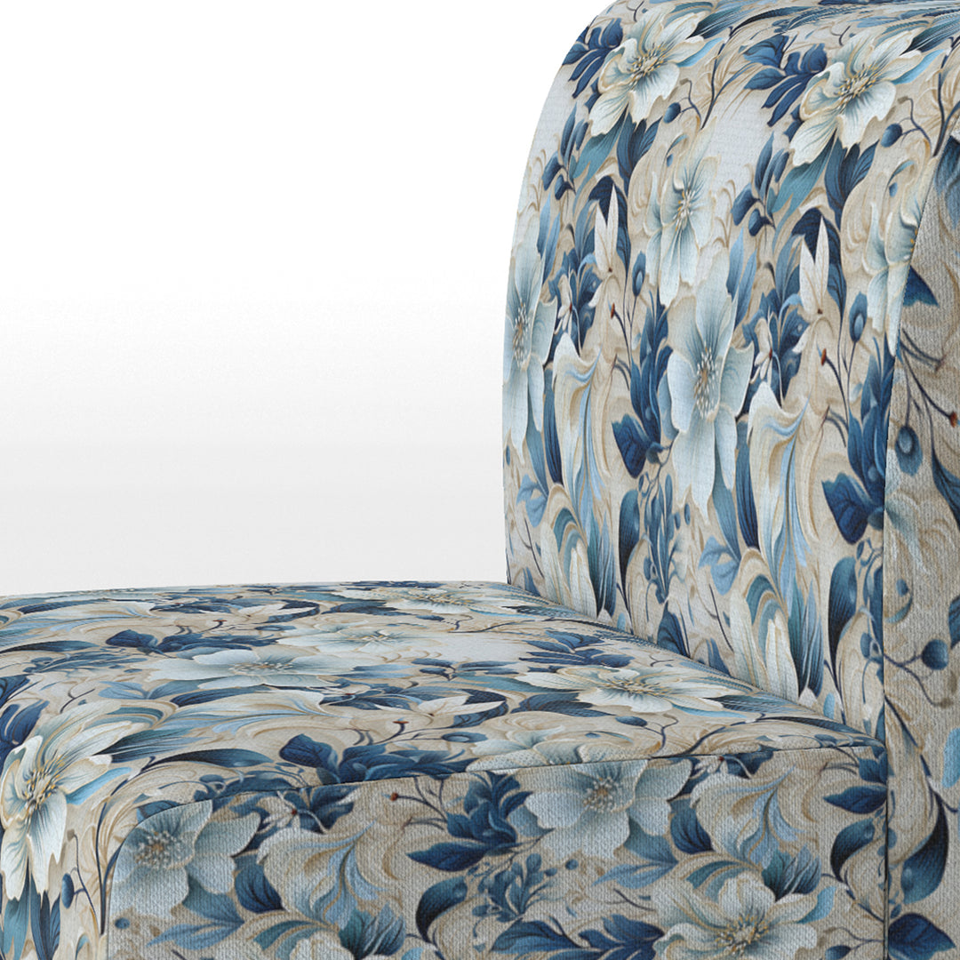 Coastal Retreat Paisley Pattern - Upholstered Glam Accent Chairs