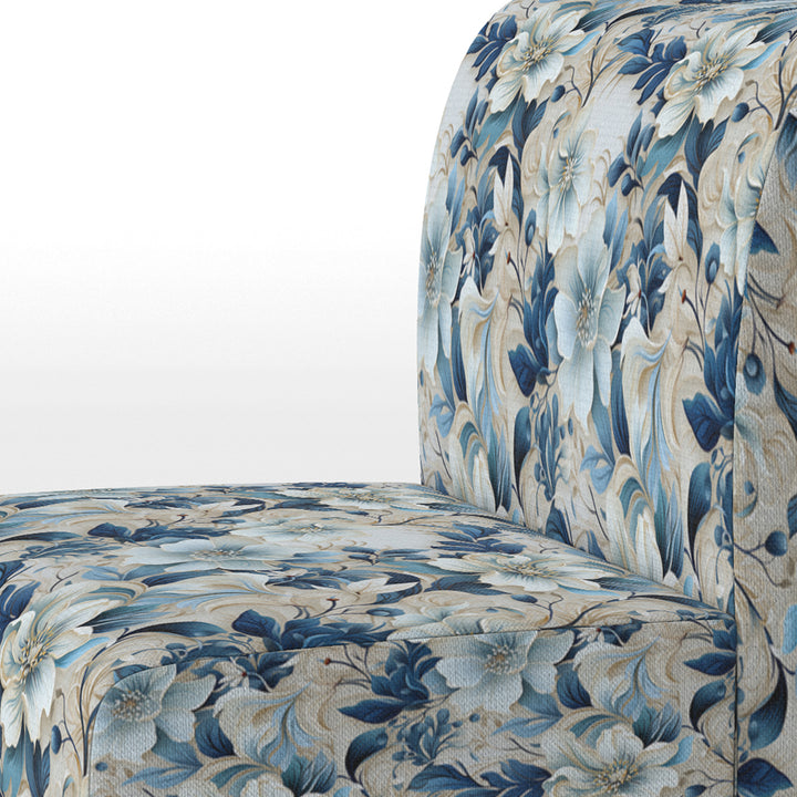 Coastal Retreat Paisley Pattern - Upholstered Glam Accent Chairs