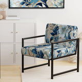 Coastal Retreat Paisley Pattern - Upholstered Glam Accent Chairs