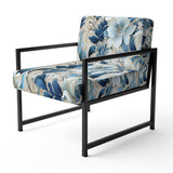 Coastal Retreat Paisley Pattern - Upholstered Glam Accent Chairs