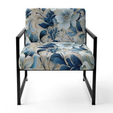 Coastal Retreat Paisley Pattern - Upholstered Glam Accent Chairs