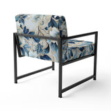 Coastal Retreat Paisley Pattern - Upholstered Glam Accent Chairs
