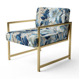 Coastal Retreat Paisley Pattern - Upholstered Glam Accent Chairs