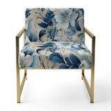 Coastal Retreat Paisley Pattern - Upholstered Glam Accent Chairs