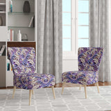 Purple Lavender Persian Paisleys- Upholstered Accent Chair