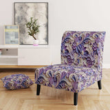 Purple Lavender Persian Paisleys- Upholstered Accent Chair