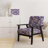 Purple Lavender Persian Paisleys- Upholstered Accent Chair