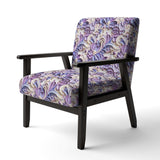 Purple Lavender Persian Paisleys- Upholstered Accent Chair