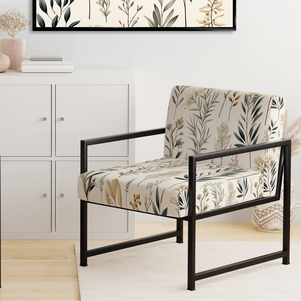 Botanical Sketched - Bohemian Accent Side Chair