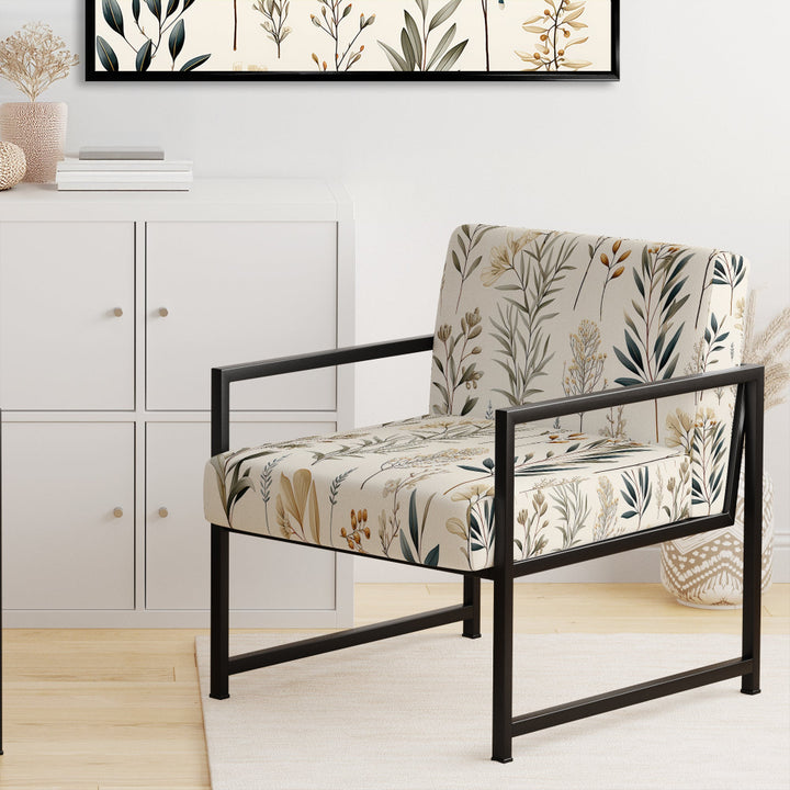 Botanical Sketched - Bohemian Accent Side Chair
