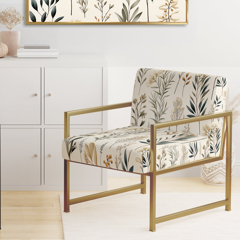 Botanical Sketched - Bohemian Accent Side Chair