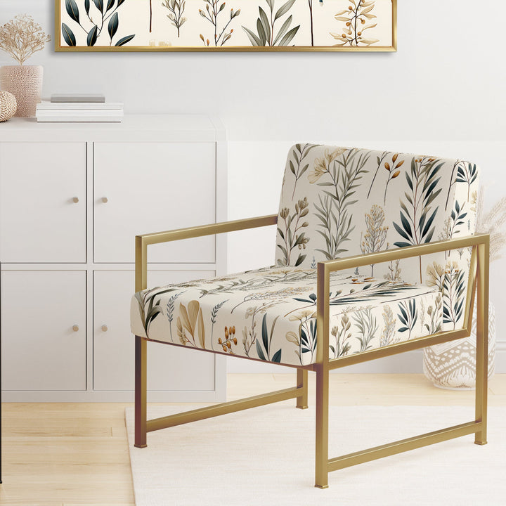 Botanical Sketched - Bohemian Accent Side Chair