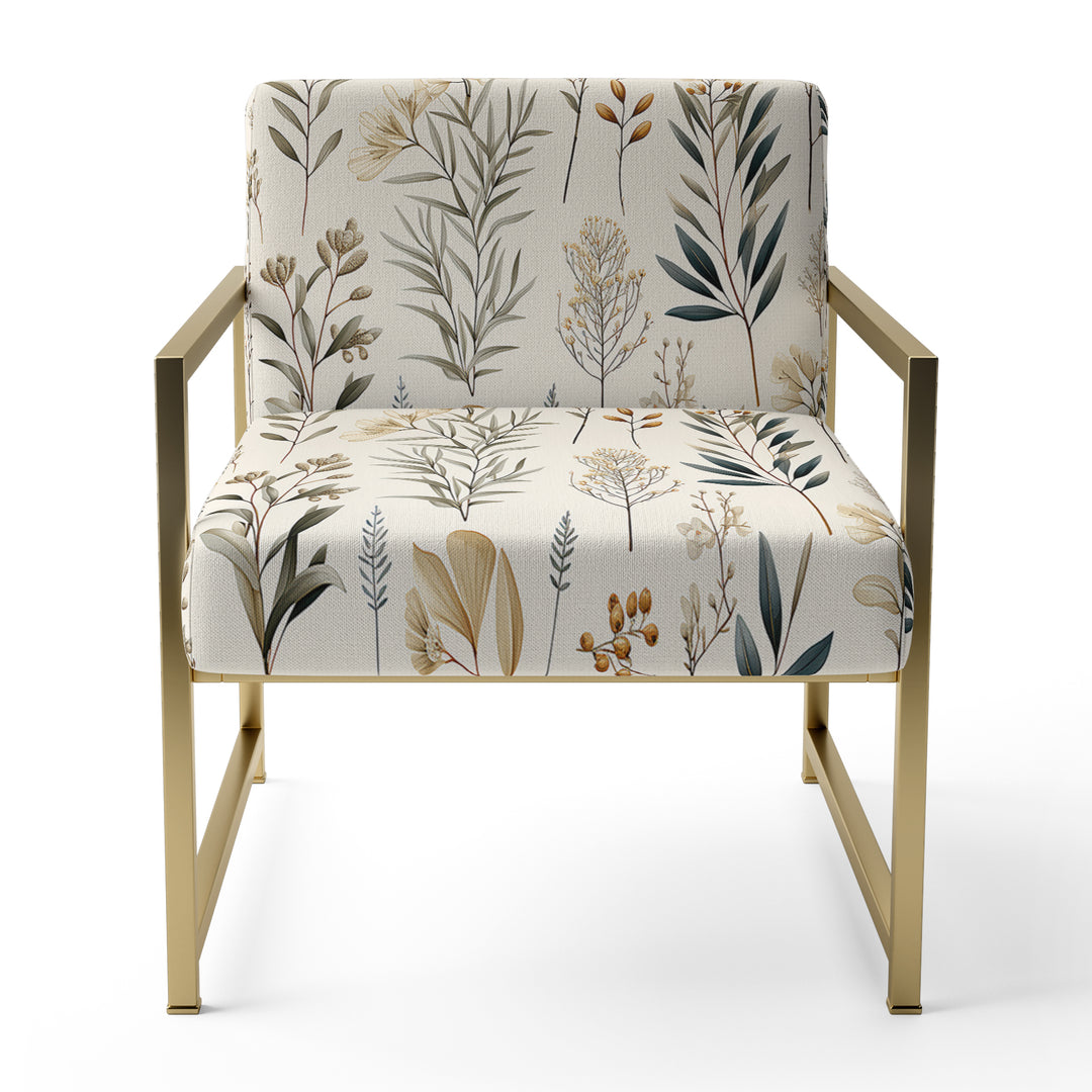 Botanical Sketched - Bohemian Accent Side Chair
