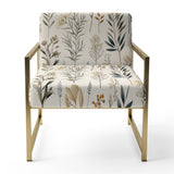 Botanical Sketched - Bohemian Accent Side Chair