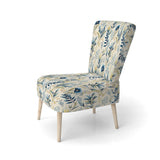 Sandy Beige Coastal Blue - Bohemian Accent Slipper Chair