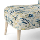 Sandy Beige Coastal Blue - Bohemian Accent Slipper Chair