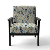 Sandy Beige Coastal Blue - Bohemian Accent Slipper Chair