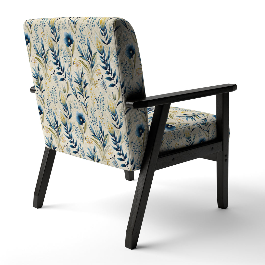 Sandy Beige Coastal Blue - Bohemian Accent Slipper Chair