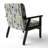 Sandy Beige Coastal Blue - Bohemian Accent Slipper Chair
