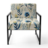 Sandy Beige Coastal Blue - Bohemian Accent Slipper Chair