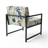 Sandy Beige Coastal Blue - Bohemian Accent Slipper Chair