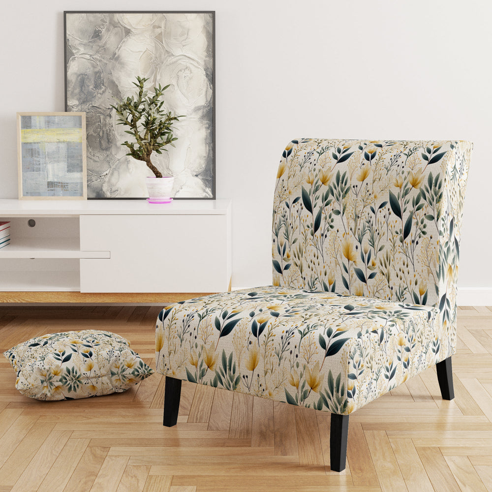 Earthy Flora - Upholstered Bohemian Accent Chairs
