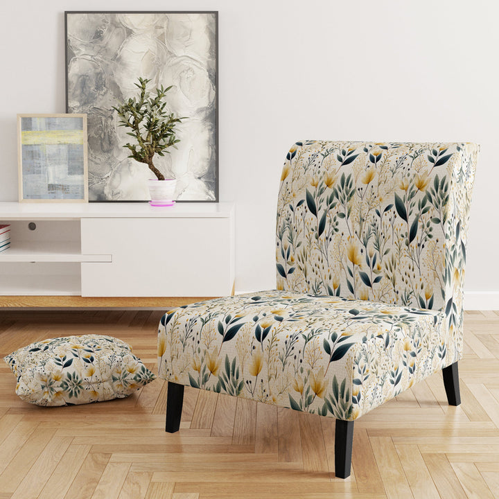Earthy Flora - Upholstered Bohemian Accent Chairs