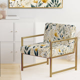 Earthy Flora - Upholstered Bohemian Accent Chairs
