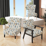 Monochrome Botany - Upholstered Bohemian Accent Chairs