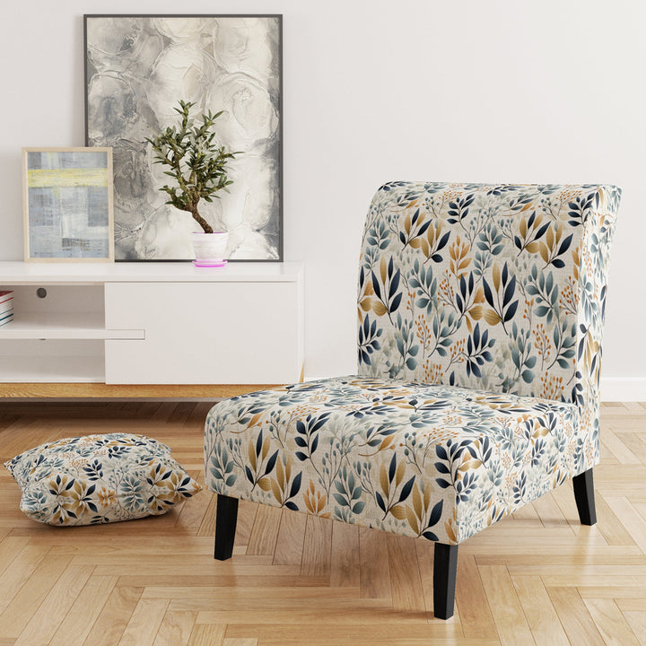 Monochrome Botany - Upholstered Bohemian Accent Chairs