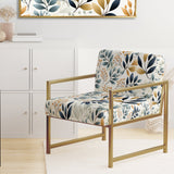Monochrome Botany - Upholstered Bohemian Accent Chairs
