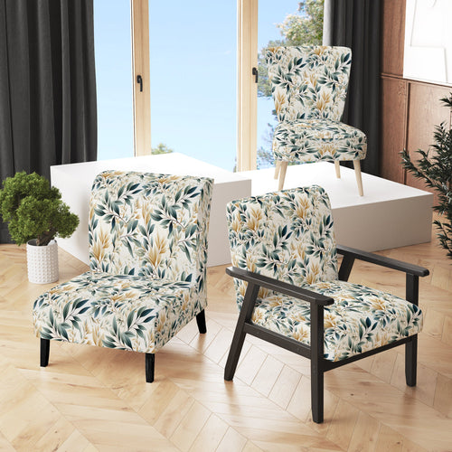Neutral Leaves - Bohemian Arm Chair