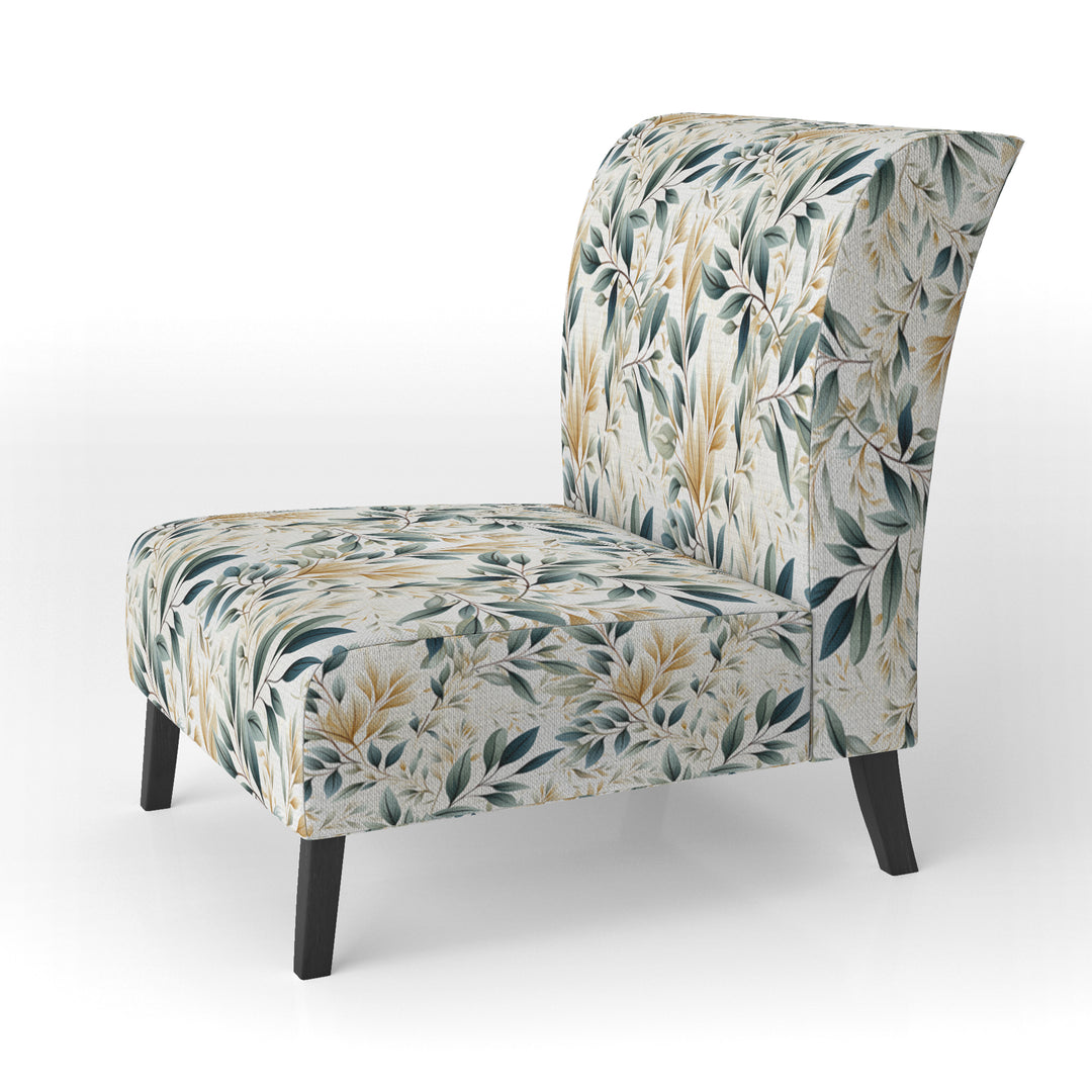 Neutral Leaves - Bohemian Arm Chair