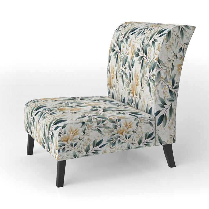 Neutral Leaves - Bohemian Arm Chair