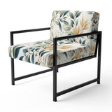 Neutral Leaves - Bohemian Arm Chair