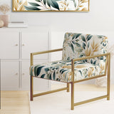 Neutral Leaves - Bohemian Arm Chair