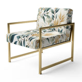 Neutral Leaves - Bohemian Arm Chair