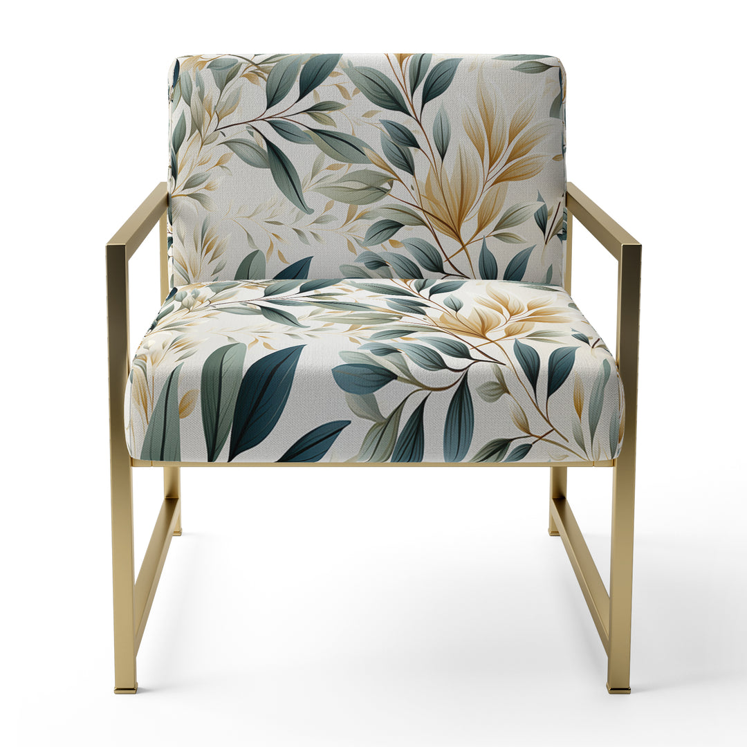 Neutral Leaves - Bohemian Arm Chair