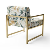 Neutral Leaves - Bohemian Arm Chair