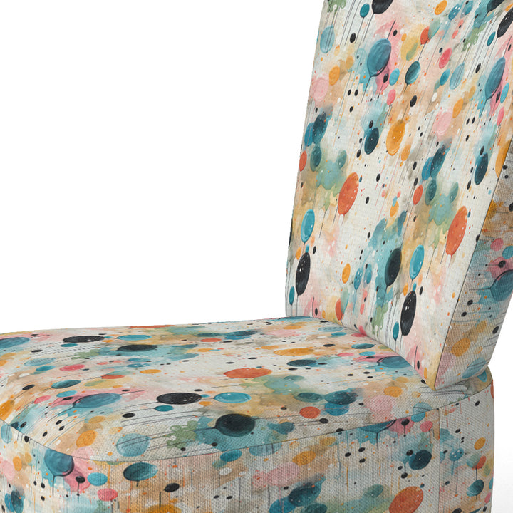 Multicolor Dance Polka Dots Pattern - Modern Accent Side Chair
