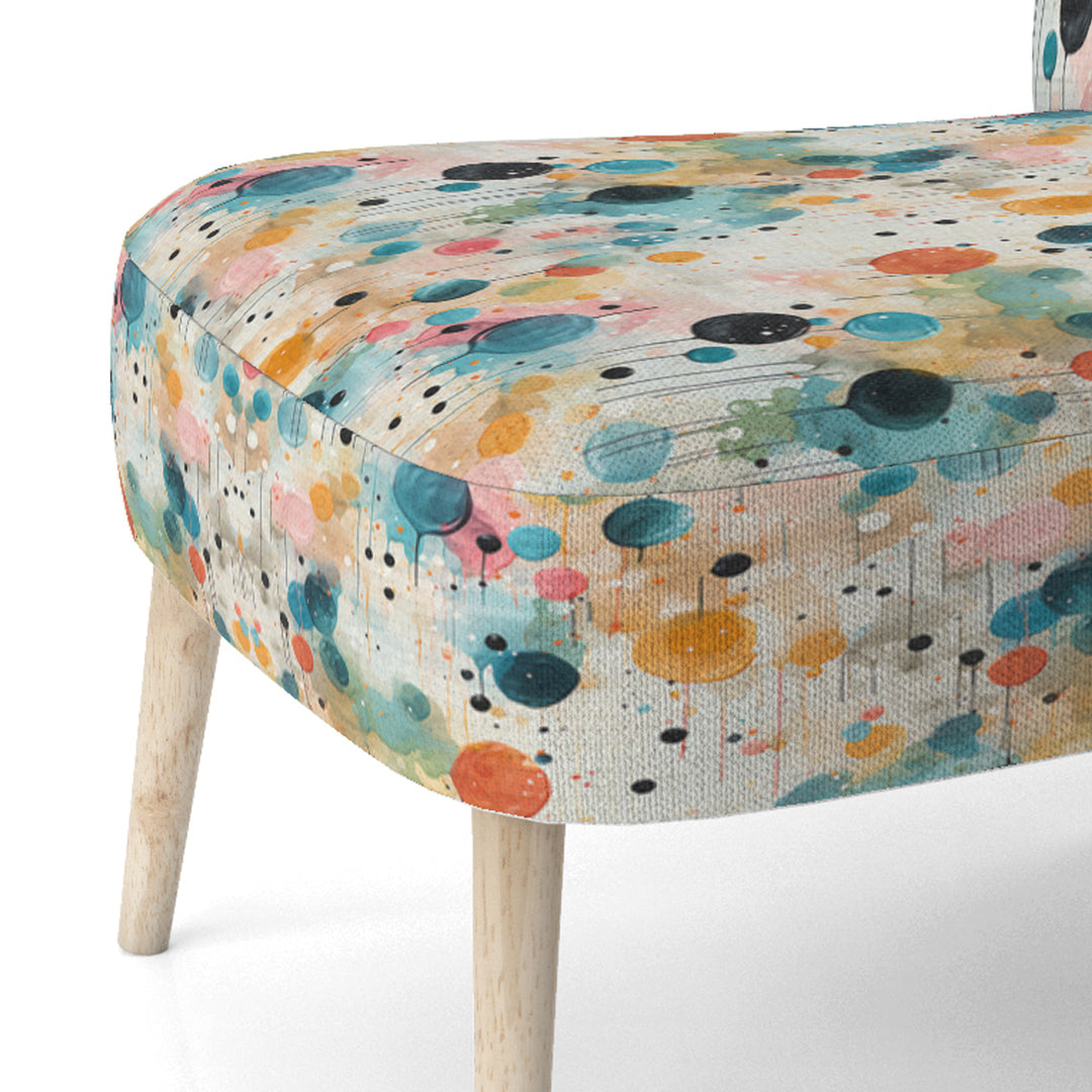 Multicolor Dance Polka Dots Pattern - Modern Accent Side Chair