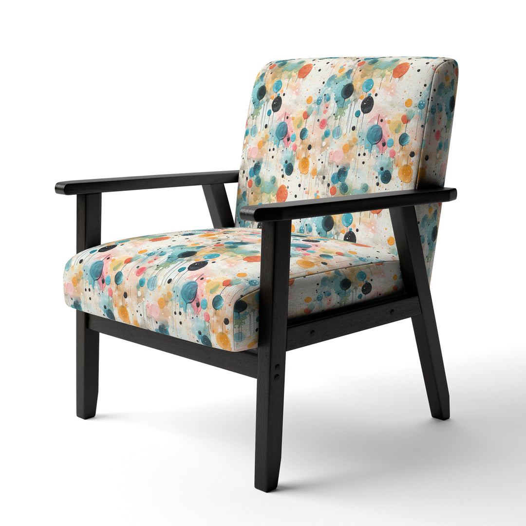 Multicolor Dance Polka Dots Pattern - Modern Accent Side Chair